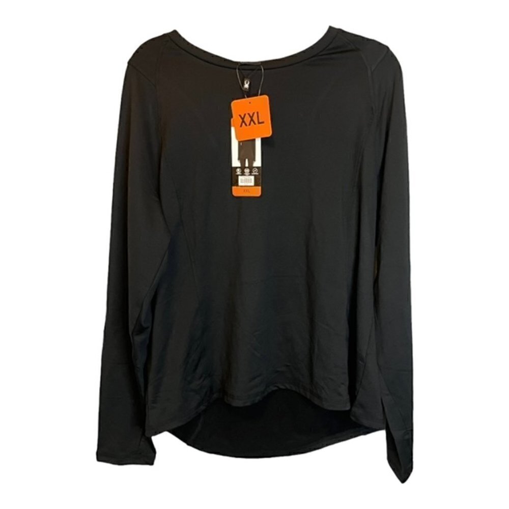 Spyder Shirt Women's 2XL XXL‎ Activewear Athletic Black NEW